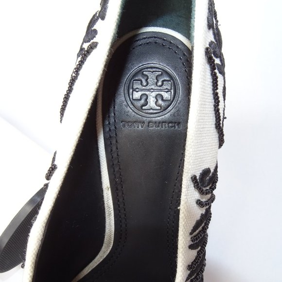 💥SOLD💥 TORY BURCH Lucia Pumps Embroidered Heels - Picture 7 of 10